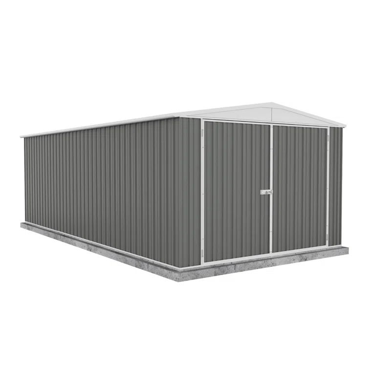 Utility 10 ft. W x 20 ft. D Galvanized Steel Storage Shed