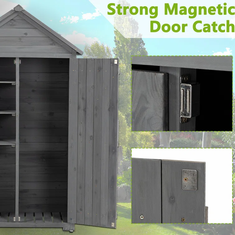 Byan 2 ft. 11 in. W x 1 ft. 7 in. D Wood Storage Shed