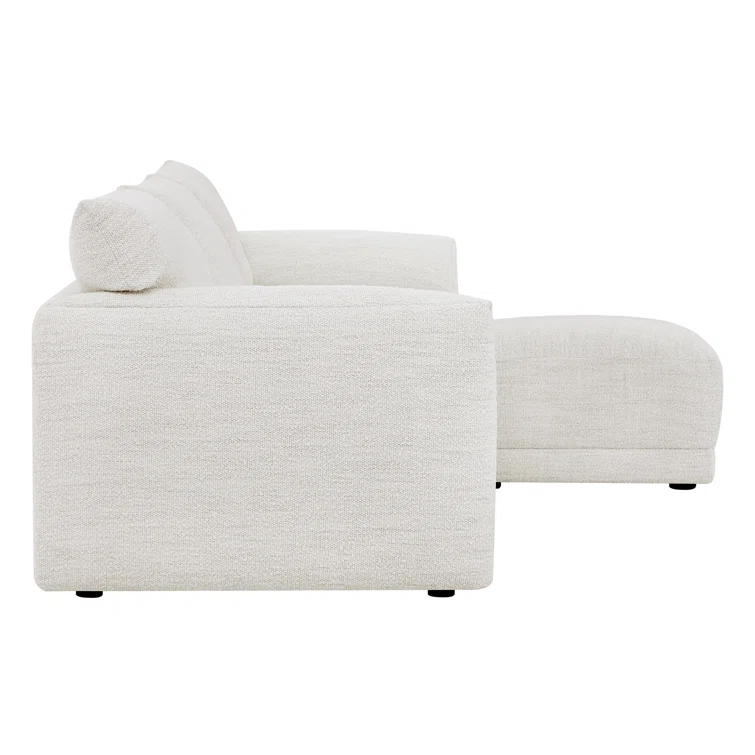 Bodhild 115.7'' Boucle 4 - Piece Modular Sectional with Ottoman