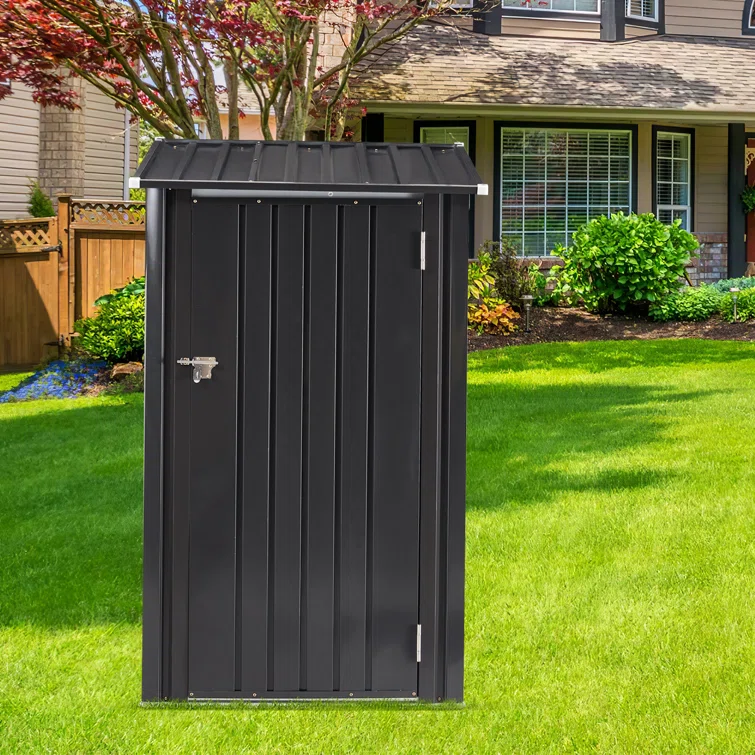3 ft. W x 3 ft. D Galvanized Steel Lean-to Tool Shed