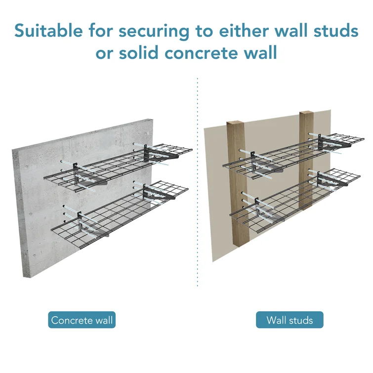 Wall Mounted Garage Storage Shelves<!-- --> <!-- -->(Set of 2)