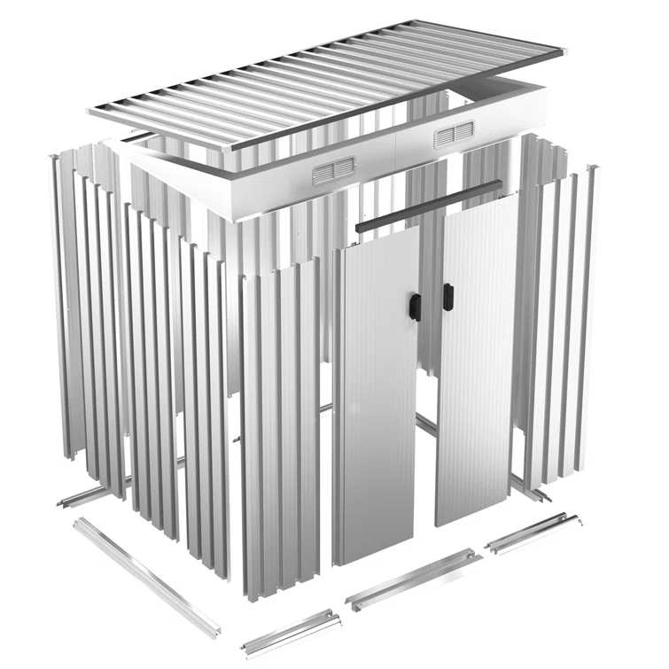 Outdoor 6 ft. 4 in. W x 4 ft 5 in. D Metal Storage Shed