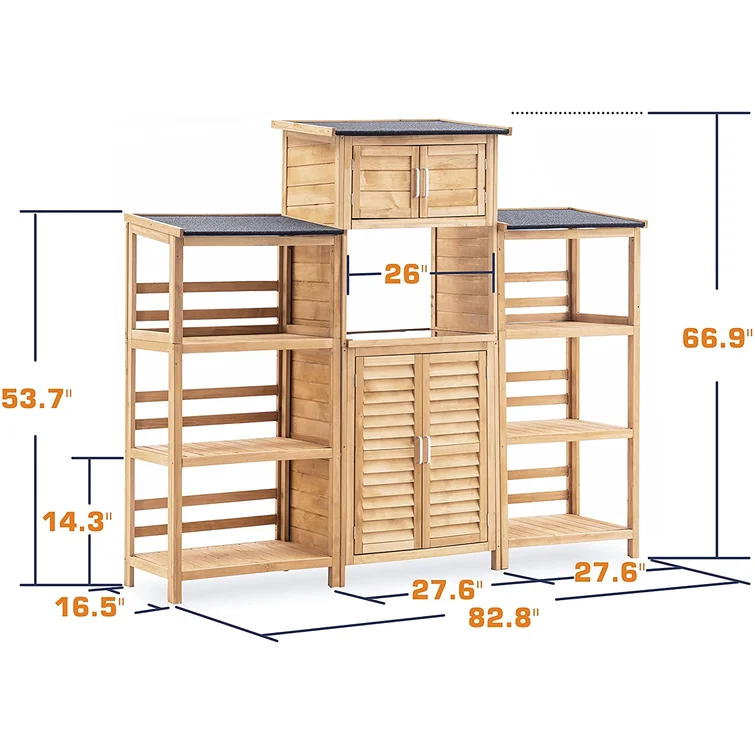 7 ft. W x 1 ft. 5 in. D Wooden Tool Storage Shed