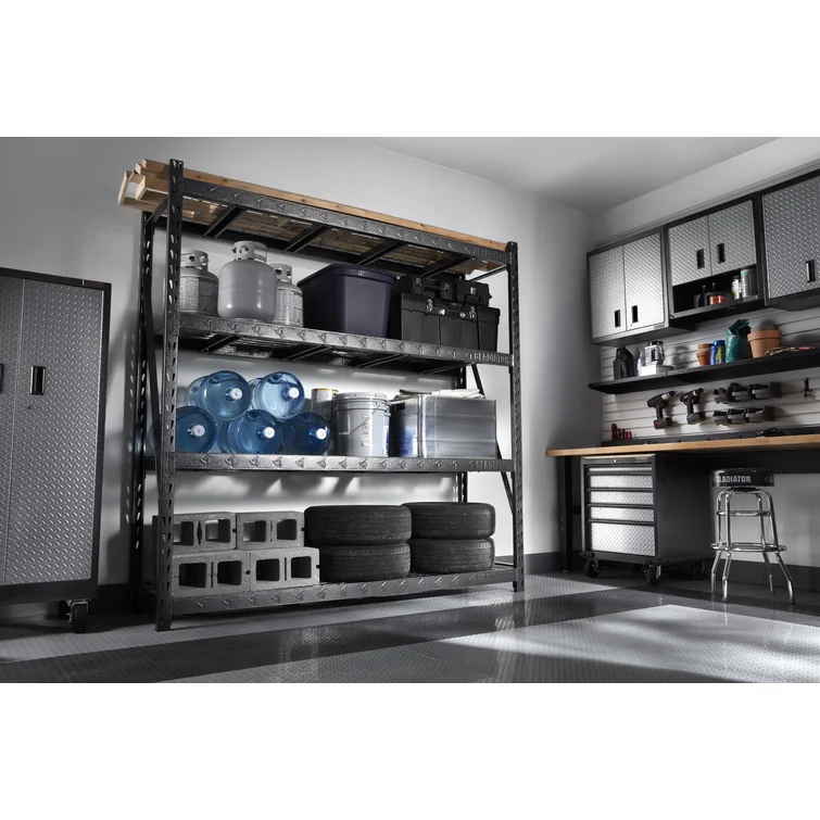 90" X 90" Heavy Duty Mega Rack With Four Adjustable Shelves