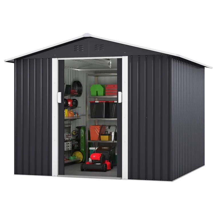 8 ft. W x 8 ft. D Metal Garage Shed