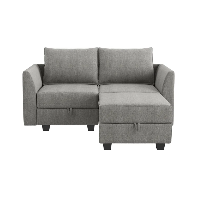 L Shaped Modular Reversible Sofa with Chaise Small Sectional
