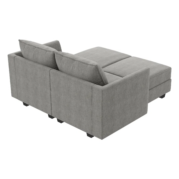 Manusite Convertible Modular Sectional Couch With Reversible Storage Chaise