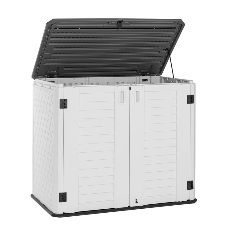 Outdoor Garden 4 ft. W x 2 ft. D Plastic Horizontal Garage Shed
