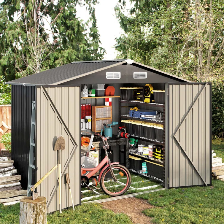 8 ft. W x 6 ft. D Metal Storage Shed