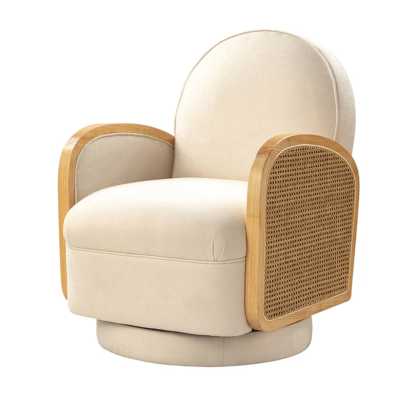 Karen Rattan Swivel Chair With 360-Degree Swivel