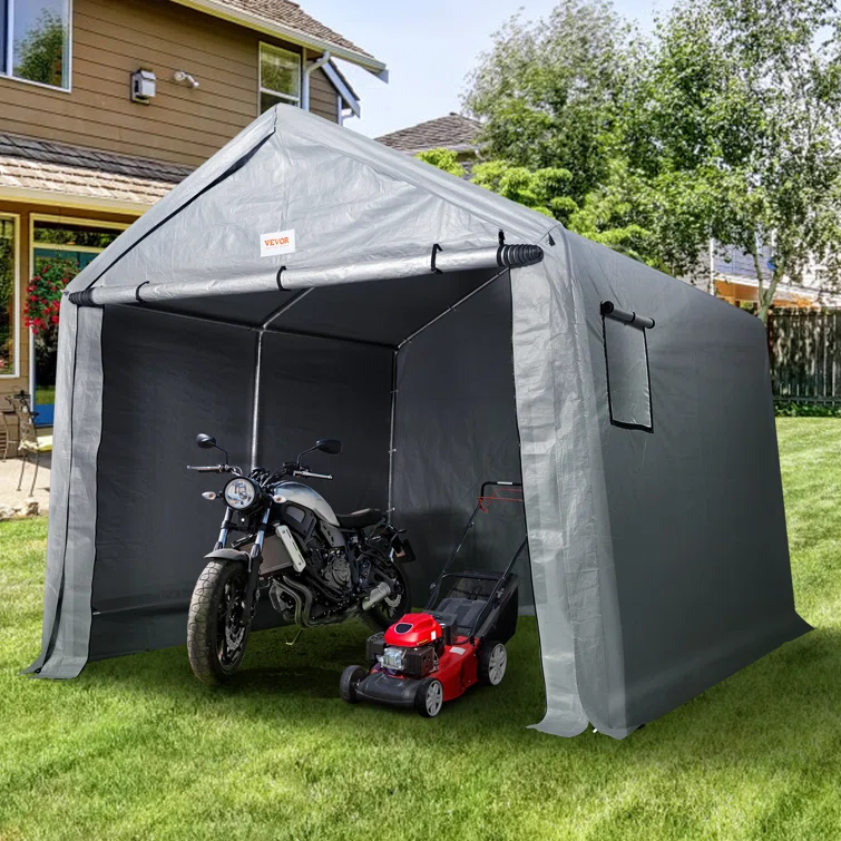 Heavy Duty 7 ft. W x 12 ft. D Polyethylene Portable Storage Shed