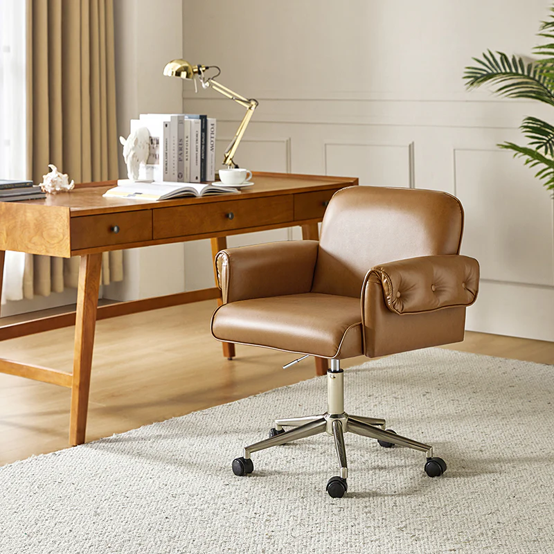Ernst Modern Fabric Leather Swivel Task Chair