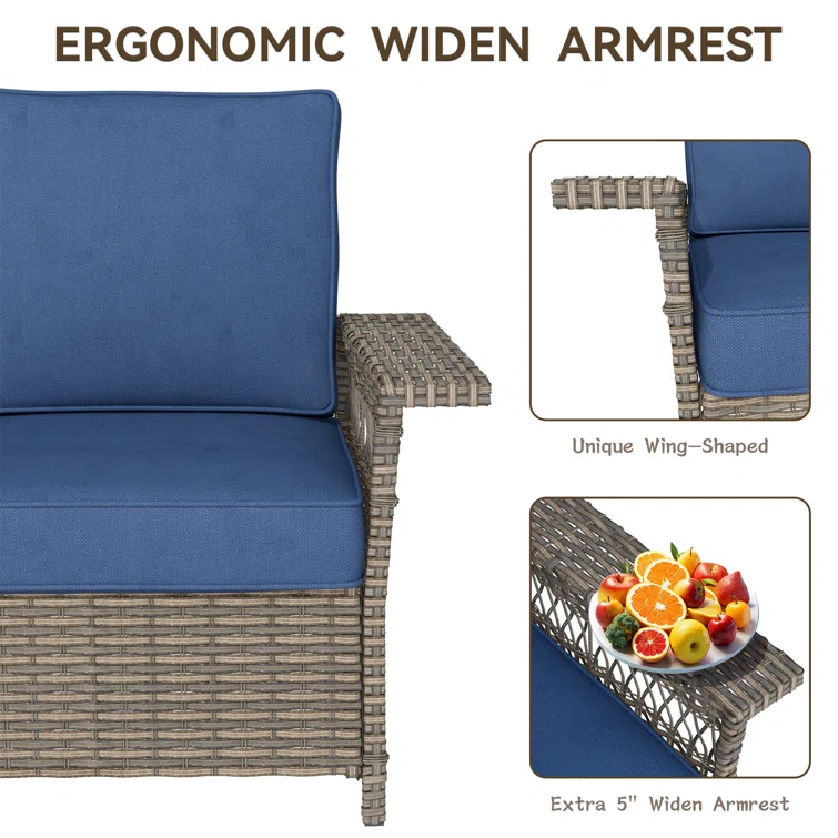 Buenhomino 5 - Person Outdoor Seating Group with Cushions