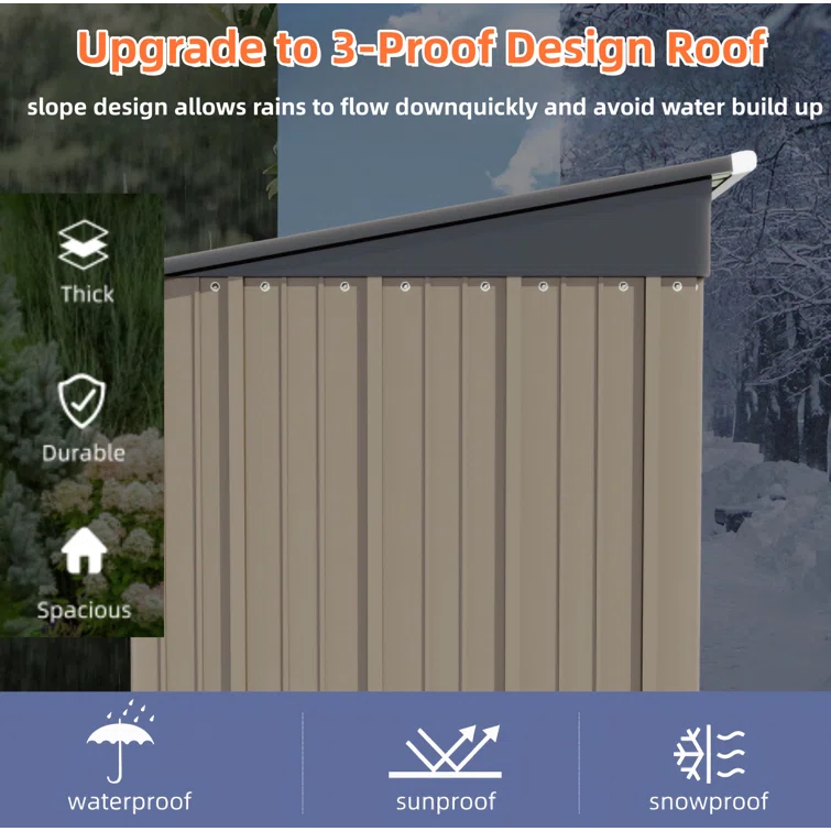 5*3FT Outdoor Storage Shed