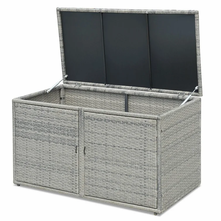 Calorful 23.5'' W 88 Gallons Water Resistant Storage Bench in Gray