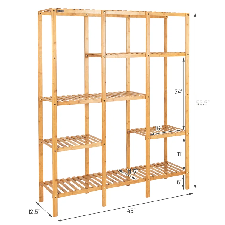 45'' W Solid Wood Shelving Unit