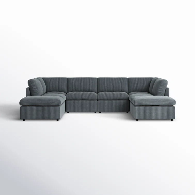 Arvill 8 - Piece Corduroy Sectional