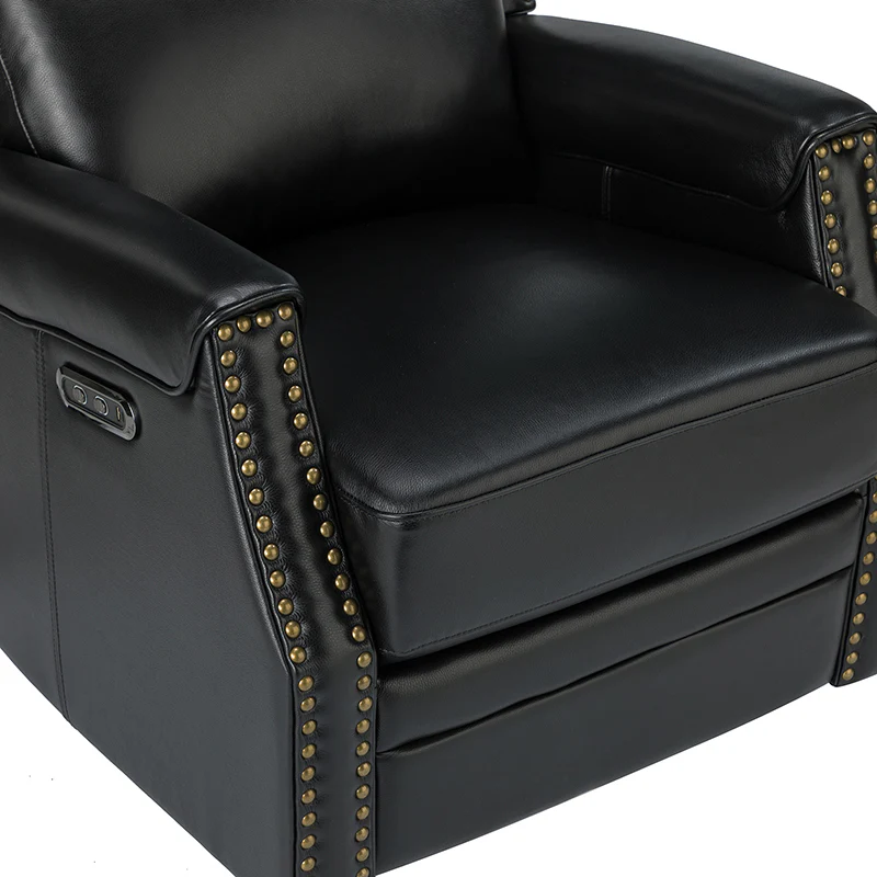 Hieronymus Genuine Leather Power Rocking Recliner