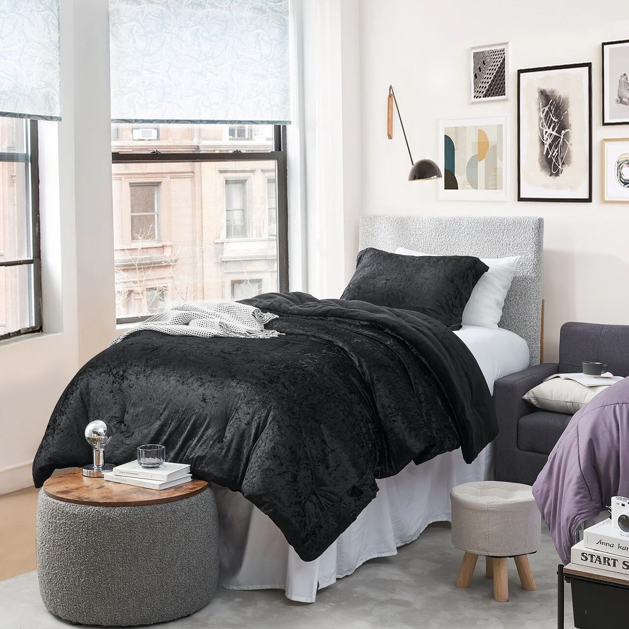 Velvet Crush - Coma Inducer? Oversized Comforter Set - Champagne Black