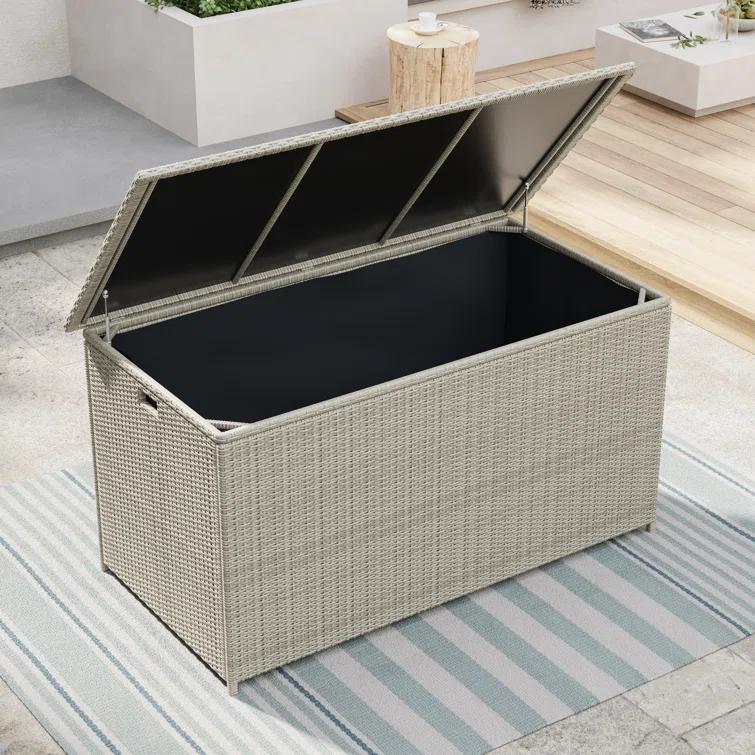 202 Gallons Wicker / Rattan Outdoor Storage Bin