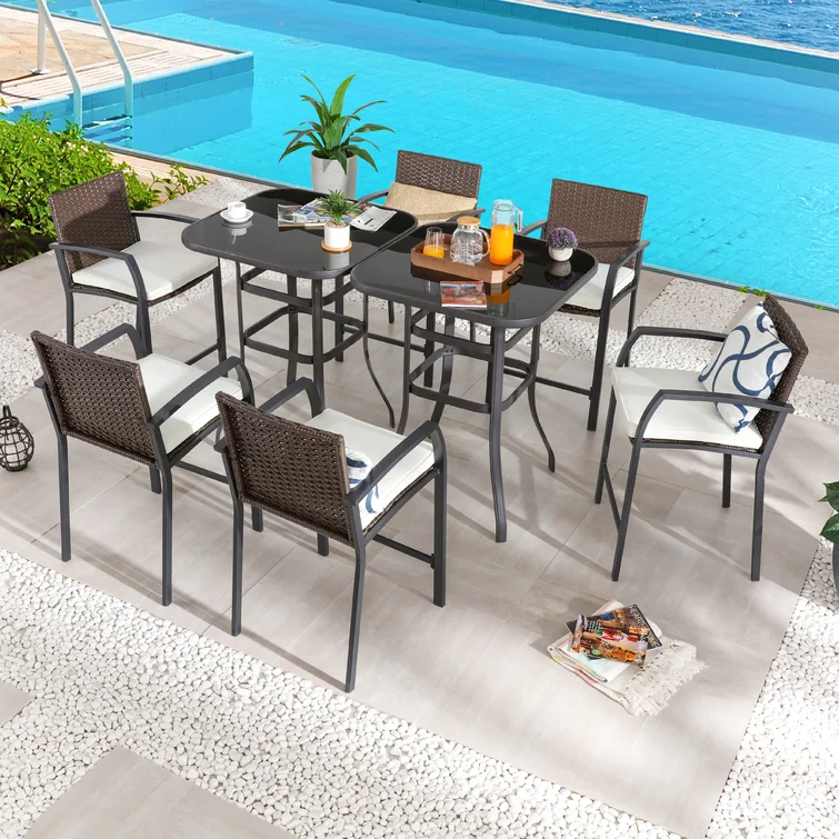 Aban 6 - Person Square Outdoor Dining Set