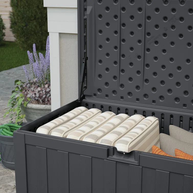 Suncast 134 Gallon Water Resistant Resin Lockable Deck Box