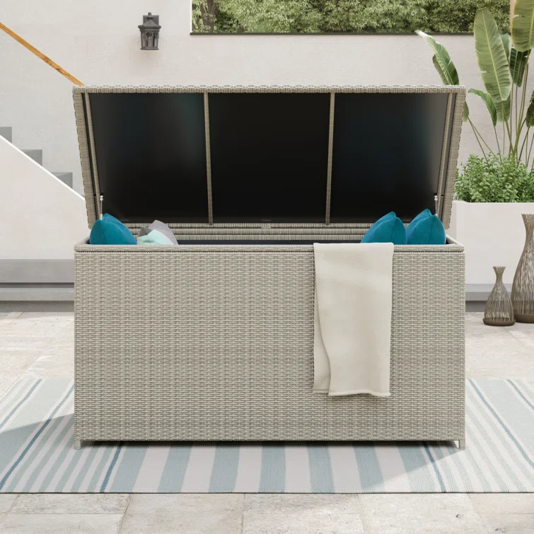 202 Gallons Wicker / Rattan Outdoor Storage Bin