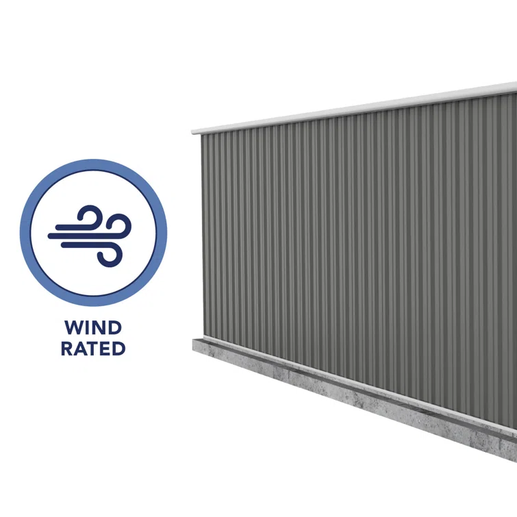 Utility 10 ft. W x 20 ft. D Galvanized Steel Storage Shed