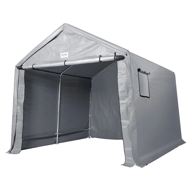 Waterproof Heavy Duty 8 ft. W x 14 ft. D Polyethylene Portable Storage Shed