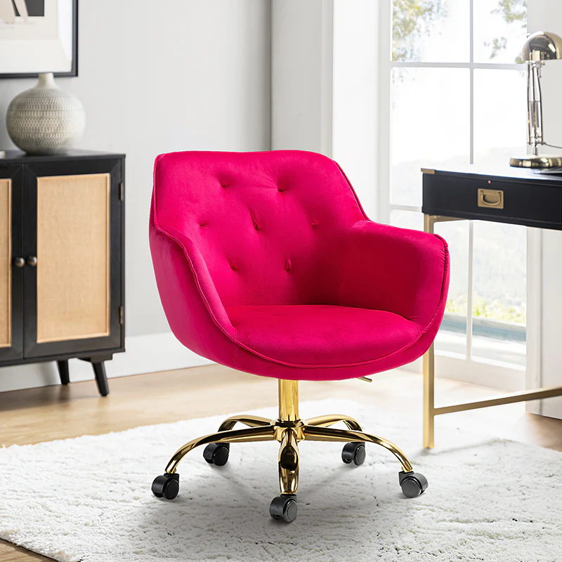 Jovida Velvet Tufted Office Chair