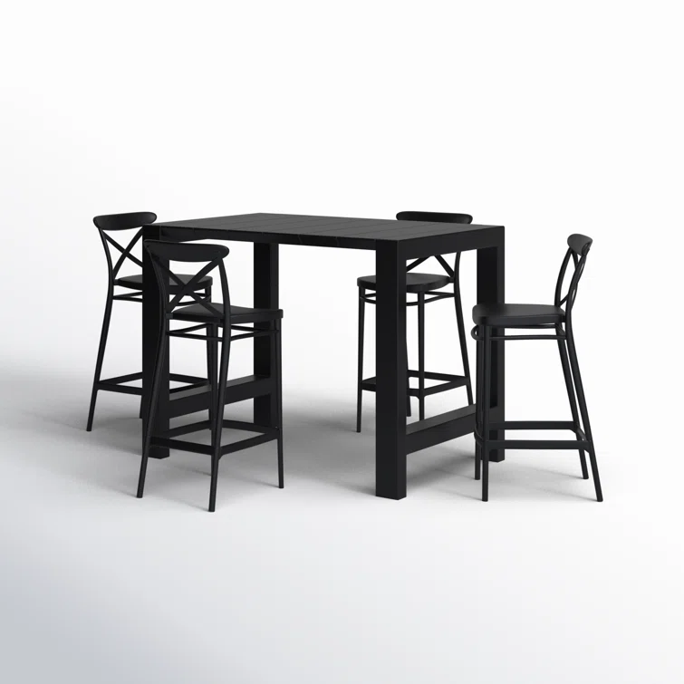 Farrah 4 - Person Square Extendable Outdoor Dining Set
