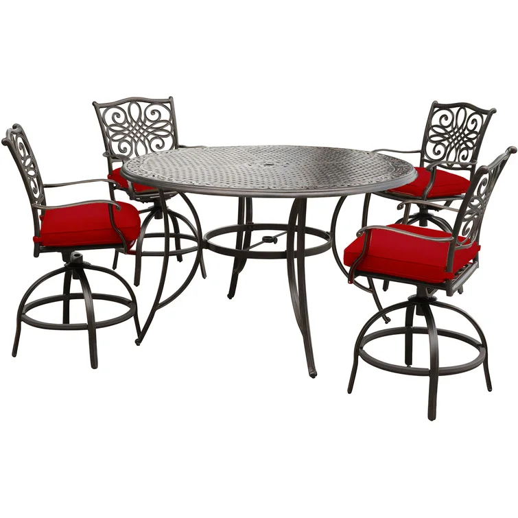 Carleton 4 - Person Round Outdoor Dining Set