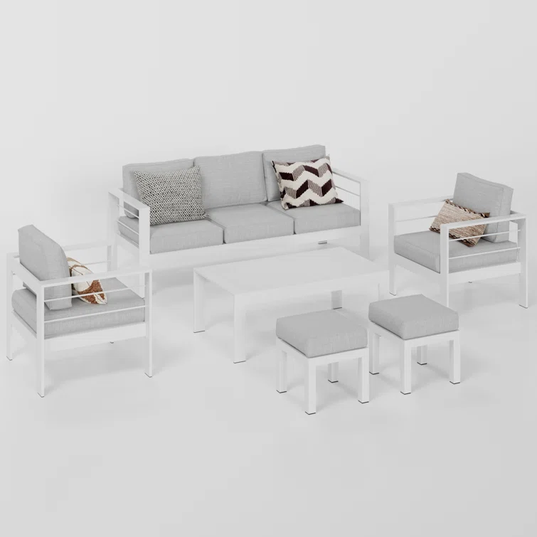 7 - Person Outdoor Seating Group with Cushions