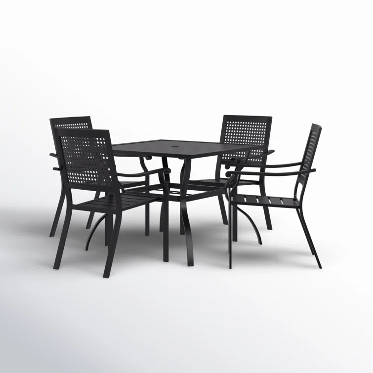Argyri 4 - Person Rectangular Outdoor Dining Set