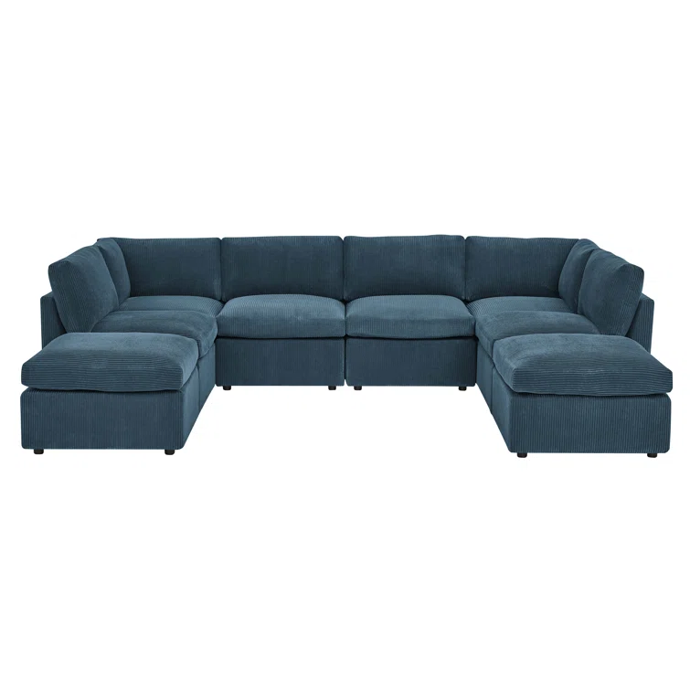 Arvill 8 - Piece Corduroy Sectional