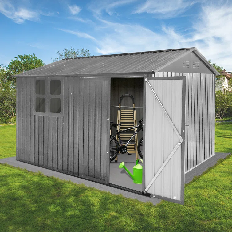 Burton 10 Ft. W X 8 Ft. D Metal Tool Shed