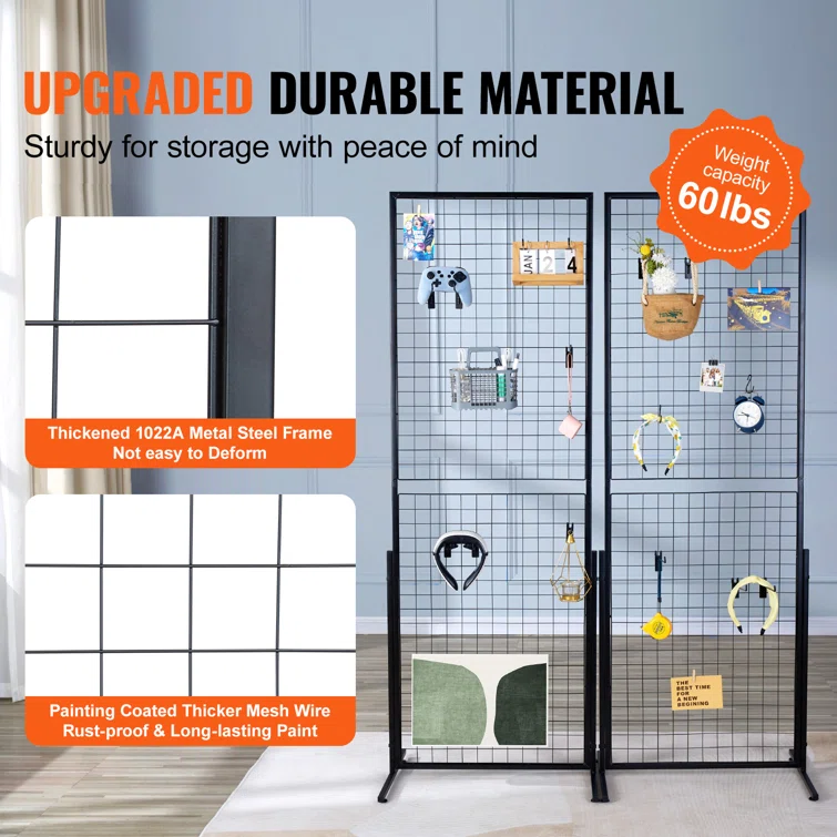 Naysa 24.29'' W Steel Gridwalls<!-- --> <!-- -->(Set of 2)
