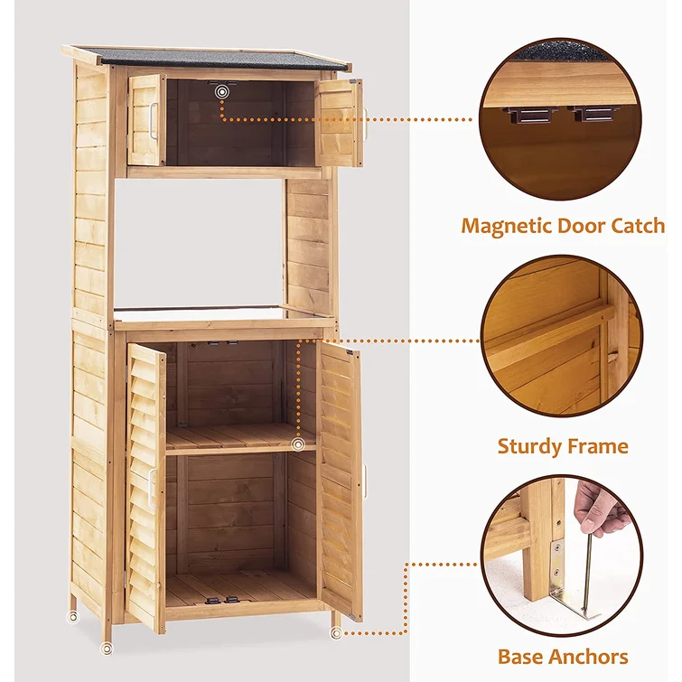 7 ft. W x 1 ft. 5 in. D Wooden Tool Storage Shed