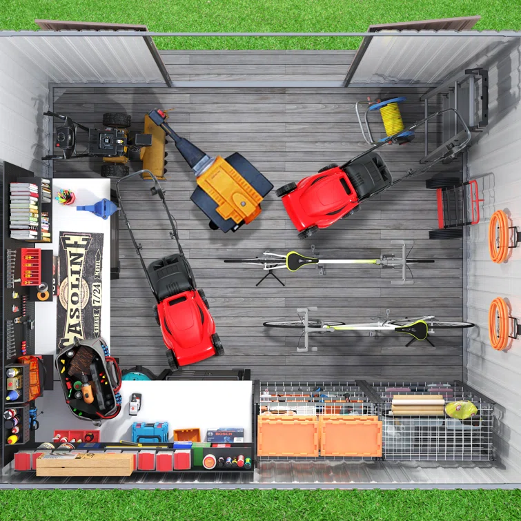 10 ft. W X 8 ft. D Metal Tool Shed