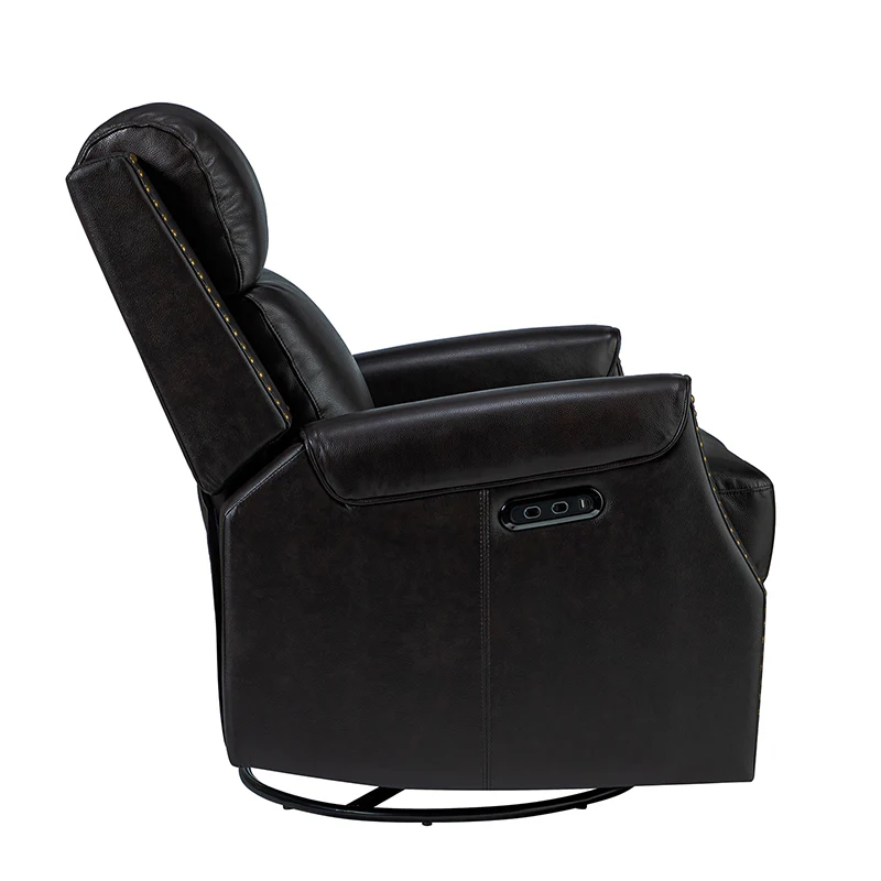 Hieronymus Genuine Leather Power Rocking Recliner
