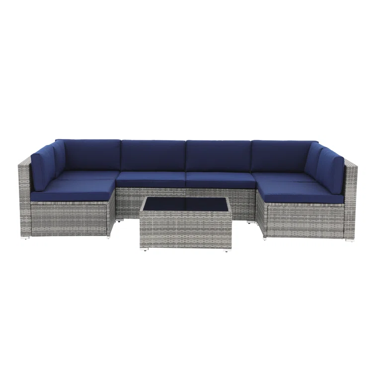 Sanjaya 6 - Person Outdoor Seating Group with Cushions