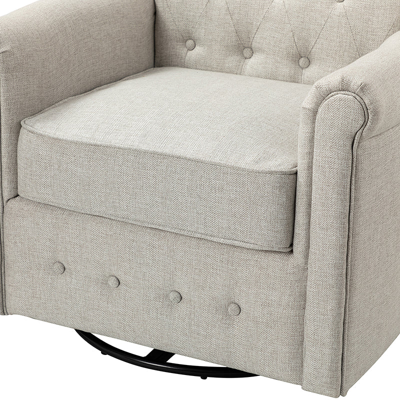 Gwendolyn Upholstered Swivel Armchair
