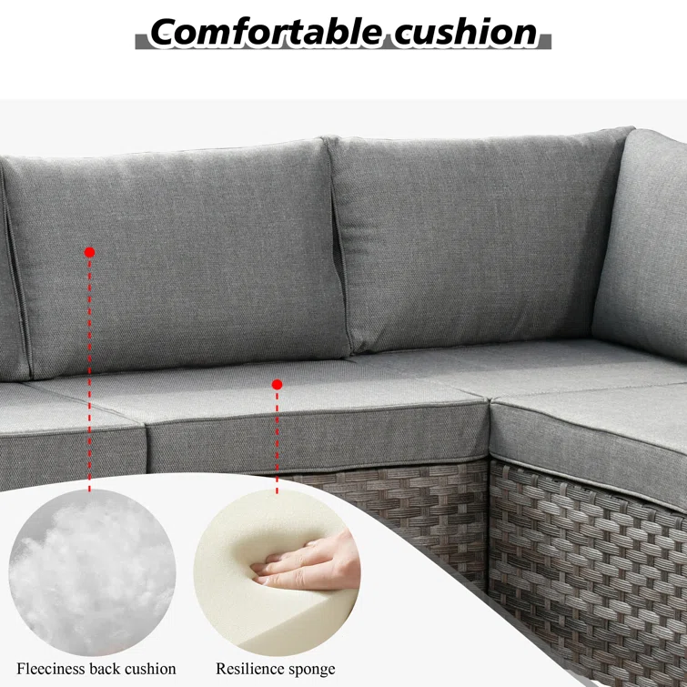 Evanna 6 - Person Outdoor Seating Group with Cushions