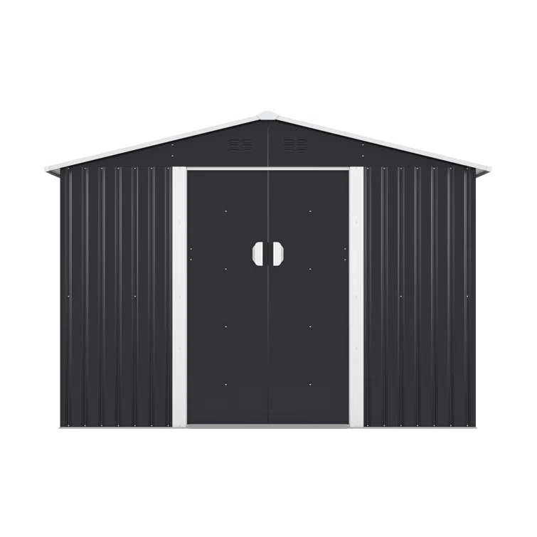 10 ft. W x 9 ft. D Metal Garage Shed