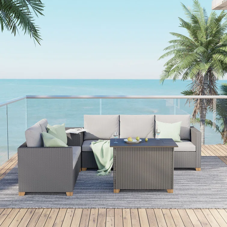 Quyen 5 Piece Sofa Seating Group with Cushions