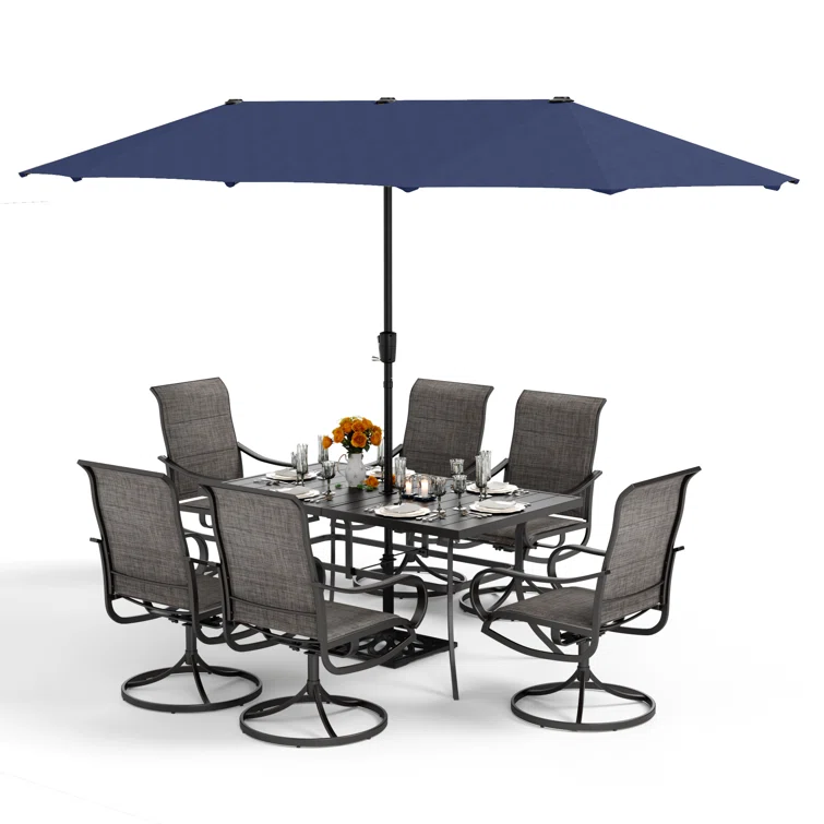 Alyah 6 - Person Rectangular Outdoor Dining Set