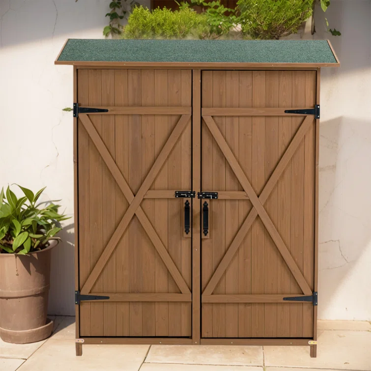 5 ft. W x 1 ft. D Solid Wood Storage Shed
