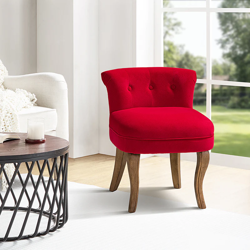 Moises Velvet Vanity Stool