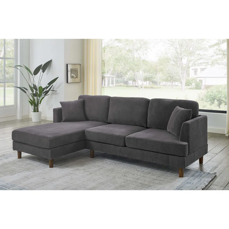Nikeita 2 - Piece Corduroy Sectional
