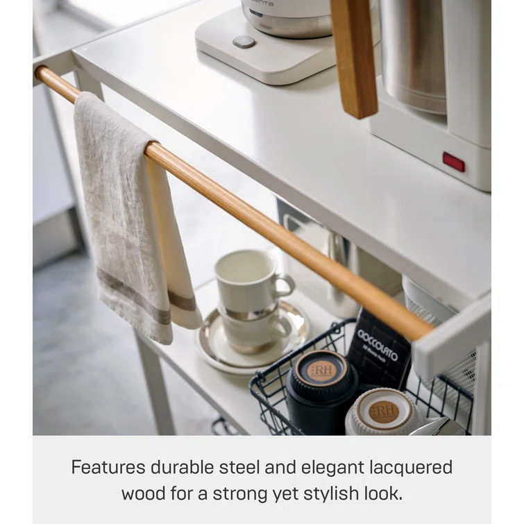 Yamazaki Home 3-Tiered Storage Rack - Kitchen Shelf Organizer, Short, Steel, Short